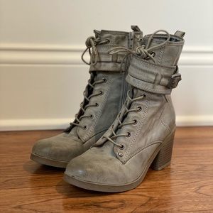 Heeled Combat Boots